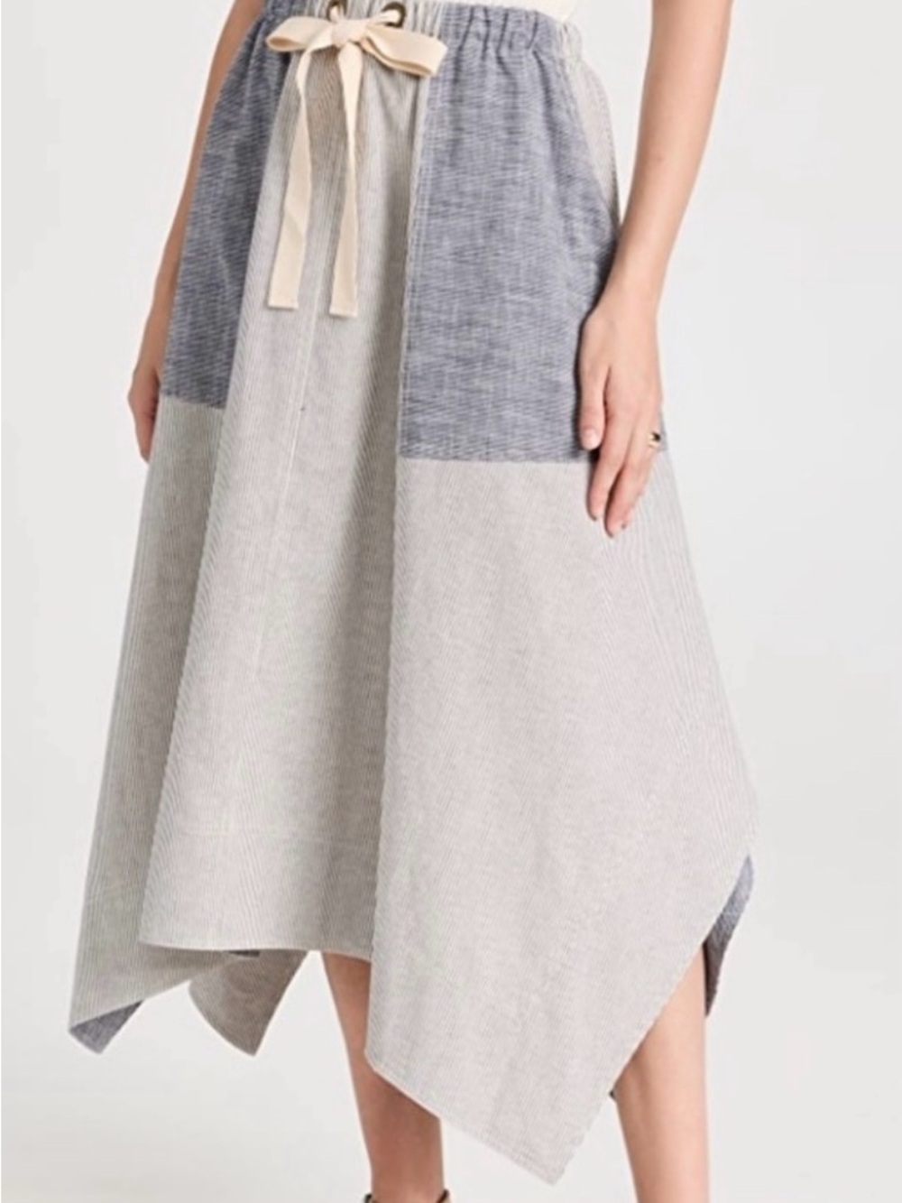 Ulla Johnson Two-Tone Asymmetrical Handkerchief Skirt